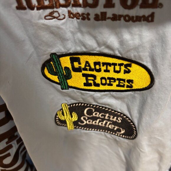 Genuine Rodeo Contestant Shirt Resistol with full sponsor patches - Picture 4 of 8